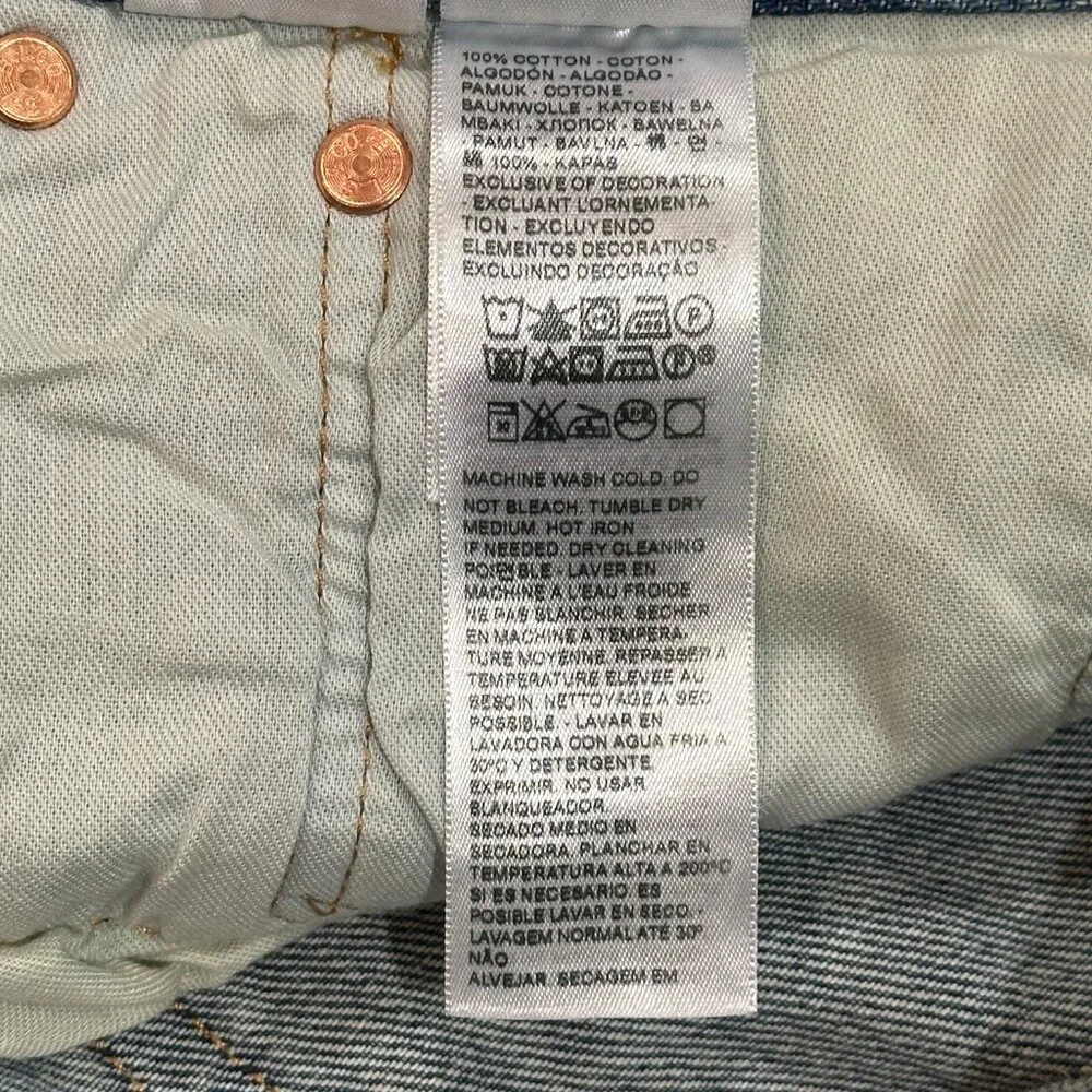 Levi's Jeans 501 Straight Button Fly Medium Classic Iconic Size 42 #00501-3306